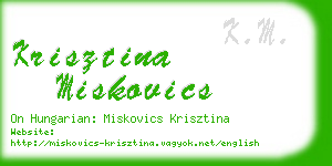 krisztina miskovics business card